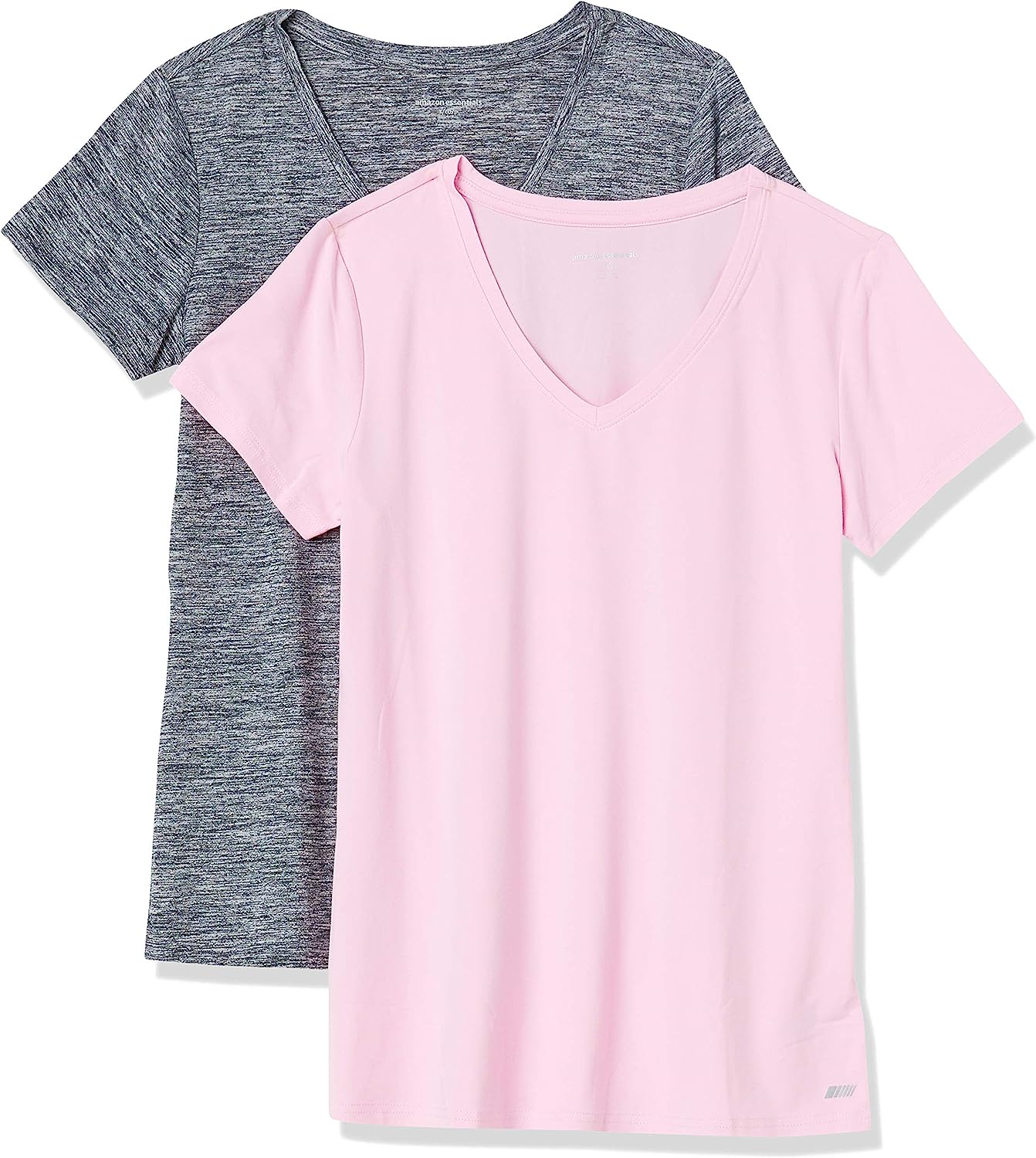 Essentials Women's Tech Stretch Short-Sleeve V-Neck T-Shirt (Available in Plus Size), Multipacks - Image 1